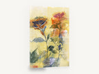 Layered Hydrangea Monoprint, hydrangea monoprint floral botanical collage, floral canvas wall art print ready to hang