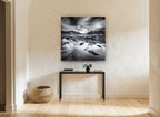 Stormlight Over Stones landscape canvas print on the wall of a hallway