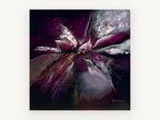 Midnight Orchid Burst, floral canvas wall art print, front view