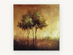 Amber Grove Reflection, floral canvas wall art print, front view