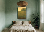Grove at Dusk landscape canvas print on the wall of a bedroom