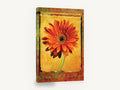 Orange Gerbera Frame, orange gerbera daisy textured floral, floral canvas wall art print ready to hang