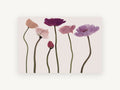 Poppy Row in Blush, floral canvas wall art print, front view