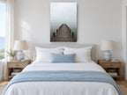 Quiet Jetty Fade coastal canvas print on the wall of a coastal bedroom