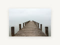 Jetty Into the Mist, coastal canvas wall art print, front view