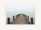 Jetty Into the Mist, coastal canvas wall art print, front view