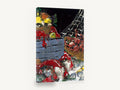 Seafood Market Spread, lobster crab seafood still life art, coastal canvas wall art print ready to hang