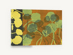 Nasturtium Leaf Overlay, nasturtium leaf printmaking botanical, floral canvas wall art print ready to hang