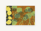 Nasturtium Leaf Overlay, floral canvas wall art print, front view