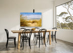 Golden Dune Lookout coastal canvas print on the wall of a dining room