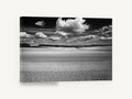 Ploughed Field Clouds, black and white field cloud photograph, landscape canvas wall art print ready to hang