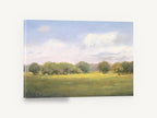 Meadow Light, sunlit meadow trees pastel landscape, landscape canvas wall art print ready to hang