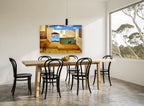 Greyhound Terrace Room landscape canvas print on the wall of a dining room