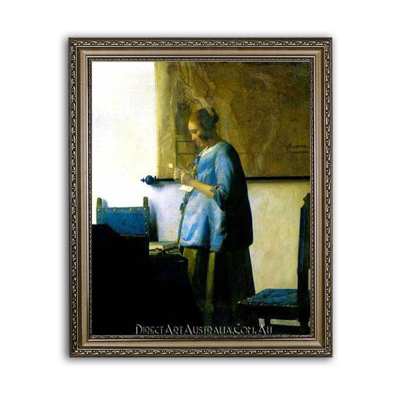 Jan Vermeer | Woman in Blue Reading a Letter