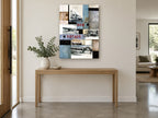 Bon Voyage Collage vintage canvas print on the wall of a entry hall