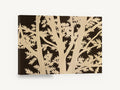 Oak Branch Silhouette, oak tree branch silhouette botanical, floral canvas wall art print ready to hang