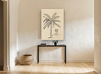 Banana Tree Dedication Plate vintage canvas print on the wall of a hallway