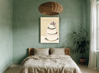 Forever Wedding Cake vintage canvas print on the wall of a bedroom