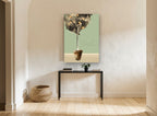 Potted Fruit Tree Fresh floral canvas print on the wall of a hallway