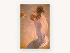 Sunlit Wrap on Sand, coastal canvas wall art print, front view