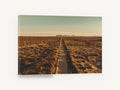 Golden Outback Road, straight outback road desert photograph, landscape canvas wall art print ready to hang