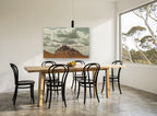Rocky Peak Cloudscape landscape canvas print on the wall of a dining room