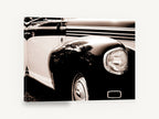 Chrome and Sepia Fender, vintage car fender sepia photograph, stretched canvas wall art print ready to hang