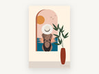 Poolside Arch View, vintage canvas wall art print, front view