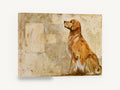 Golden Retriever Story, golden retriever collage portrait, animal canvas wall art print ready to hang