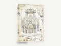 Triumphal Arch Sketch, antique classical facade architectural sketch, stretched canvas wall art print ready to hang