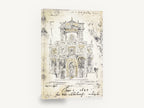 Triumphal Arch Sketch, antique classical facade architectural sketch, stretched canvas wall art print ready to hang
