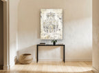 Triumphal Arch Sketch vintage canvas print on the wall of a hallway