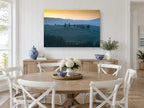 Dusk Over Chapel Hills landscape canvas print on the wall of a Hamptons dining room