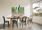Poplar Avenue Light landscape canvas print on the wall of a dining room