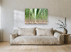 Poplar Avenue Light landscape canvas print on the wall of a living room