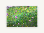 Wildflower Meadow Hillside, floral canvas wall art print, front view