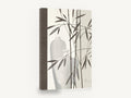 Bamboo and Pale Vases, bamboo stems and white vases painting, floral canvas wall art print ready to hang