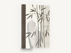 Bamboo and Pale Vases, bamboo stems and white vases painting, floral canvas wall art print ready to hang