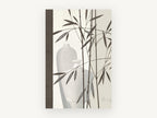 Bamboo and Pale Vases, floral canvas wall art print, front view