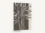 Bamboo on Umber, bamboo stems brown and cream illustration, floral canvas wall art print ready to hang
