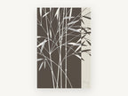 Bamboo on Umber, floral canvas wall art print, front view