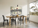 Rainy Day by Big Ben city canvas print on the wall of a dining room