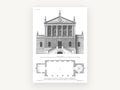 Eastbury Garden Bagnio, vintage canvas wall art print, front view