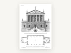 Eastbury Garden Bagnio, vintage canvas wall art print, front view
