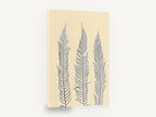 Three Fern Fronds, fern fronds botanical silhouette, floral canvas wall art print ready to hang