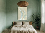 Sea Grass Drift coastal canvas print on the wall of a bedroom