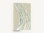 Sea Grass Drift, teal and white sea grass, coastal canvas wall art print ready to hang