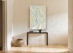 Sea Grass Drift coastal canvas print on the wall of a hallway
