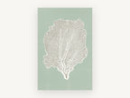 Sage Sea Fan, coastal canvas wall art print, front view