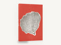 Red Sea Fan Silhouette, red sea fan coral illustration, coastal canvas wall art print ready to hang